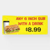 Jedem 6 Zoll großen Untergerät mit einem Getränk z Banner (Horizontal)