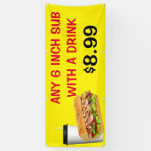 Jedem 6 Zoll großen Untergerät mit einem Getränk z Banner (Vertikal)