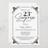 Jedem Alter Schwarz und Weiß Geburtstag Einladung (Vorne/Hinten)