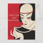 jedem Anlass Behalte Ruhe und Perlen tragen PostCa Postkarte (Vorderseite)