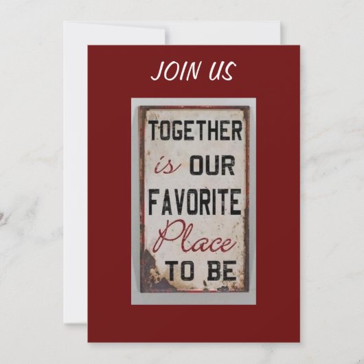 JEDEM ANLASS "JOIN US" INVITATION=TOGETHERESS EINLADUNG (Vorderseite)