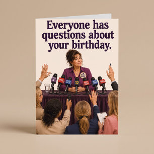 Jedem fallen Fragen ein Lustiger Geburtstag Karte