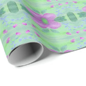 Jeden Anlaß Aquamarine Schleifpapier in Lila Blüte Geschenkpapier (Rolleneckpunkt)