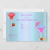 JEDEN ANLASS BEACH COCKTAIL PARTY EINLADUNG (Rückseite)