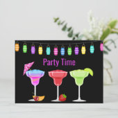 JEDEN ANLASS BEACH COCKTAIL PARTY EINLADUNG NAVY (Stehend Vorderseite)