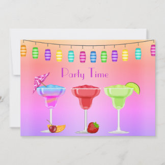 JEDEN ANLASS BEACH COCKTAIL PARTY EINLADUNG rosa