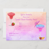 JEDEN ANLASS BEACH COCKTAIL PASTEL PARTY EINLADUNG (Rückseite)