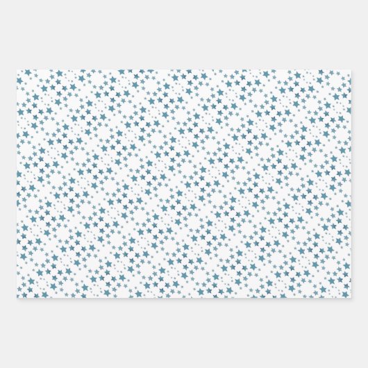 Jeden Anlaß Blue Star Print Geschenkwrap Geschenkpapier Set (Vorderseite 2)