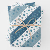 Jeden Anlaß Blue Star Print Geschenkwrap Geschenkpapier Set (Beispiel)