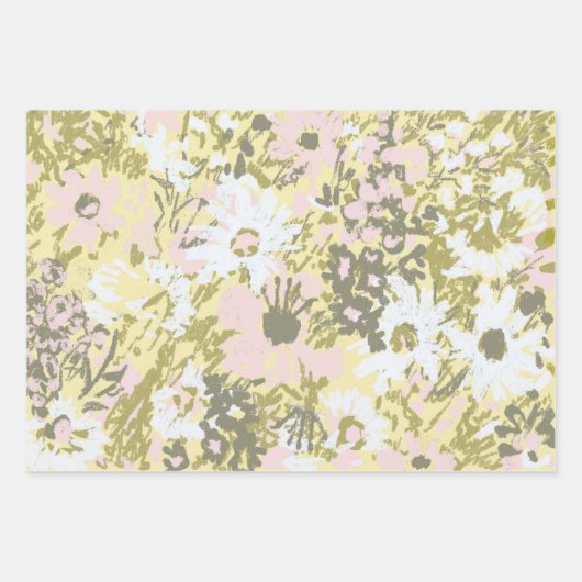 Jeden Anlaß Blush & Butter Blumenummantelungen Geschenkpapier Set (Vorderseite 2)