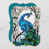 Jeden Anlaß Card Peacock Einladung (Vorne/Hinten)