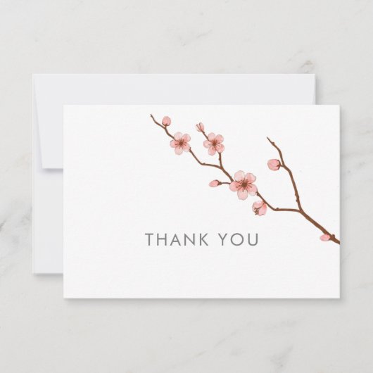 Jeden Anlaß Cherry Blossom Vielen Dank Notecard Dankeskarte (Vorderseite)