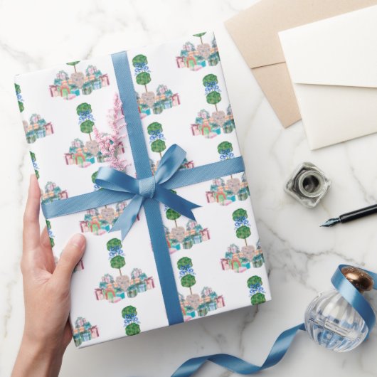 Jeden Anlaß Chinoiserie Ginger Jar Topiary Wrappi Geschenkpapier (Schenken)