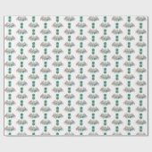 Jeden Anlaß Chinoiserie Ginger Jar Topiary Wrappi Geschenkpapier (Flach)