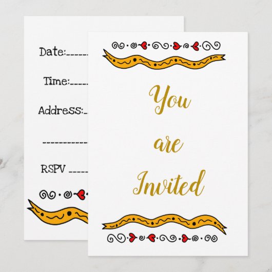 Jeden Anlaß der Einladung (Vorne/Hinten)