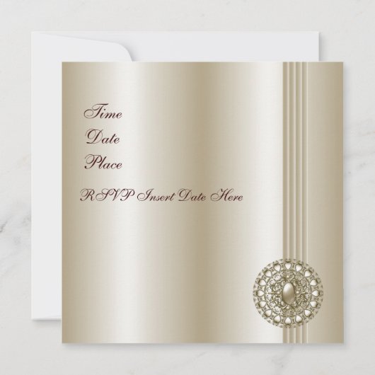 Jeden Anlaß der Einladung Elegant Pearl Gem 2 (Rückseite)