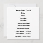 Jeden Anlaß Einladung (Rückseite)