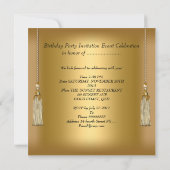 Jeden Anlaß Eleganter Lachs Rosa Gold Einladung (Rückseite)