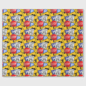 Jeden Anlaß für farbenfrohe Retro-Verkehrszeichen Geschenkpapier (Flach)