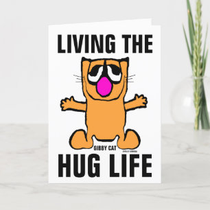 JEDEN ANLASS GIBBY CAT LIEBE HUG GREETCARDS FEIERTAGSKARTE