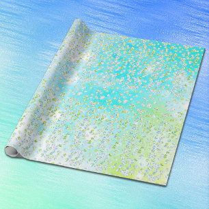 Jeden Anlaß Green Aqua Blue Luxury Sequin Sparkle Geschenkpapier