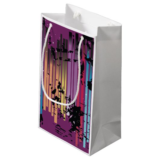 Jeden Anlaß Grunge Geschenktasche Kleine Geschenktüte (Rückseite Schrägansicht)