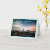 Jeden Anlaß Lighthouse Grußkarte Karte (Gelbe Blume)