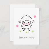 Jeden Anlaß Little Lamb Vielen Dank Notecard Dankeskarte (Vorne/Hinten)