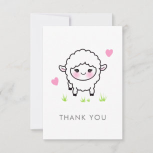 Jeden Anlaß Little Lamb Vielen Dank Notecard Dankeskarte