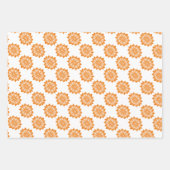 Jeden Anlaß Orange und Türkis Geschenkpapier Set (Vorderseite)