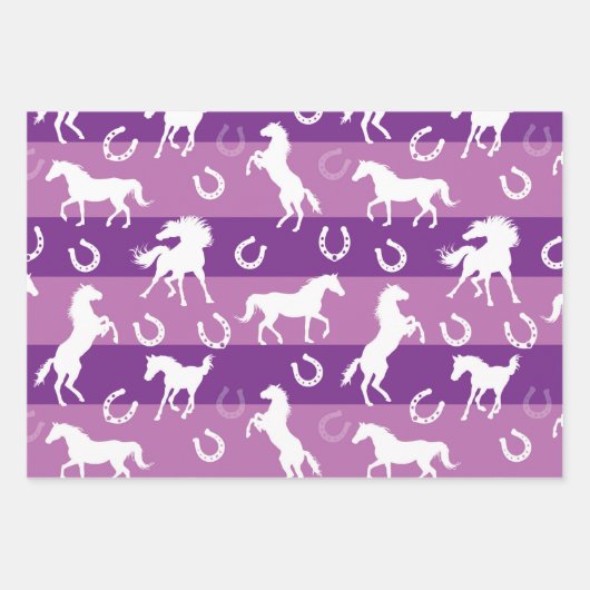 Jeden Anlaß Pferde und Hufeisen Geschenkpapier Set (Vorderseite 3)