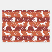 Jeden Anlaß Pferde und Hufeisen Geschenkpapier Set (Vorderseite)