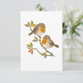 Jeden Anlaß Robin Birds Note Card Dankeskarte (Stehend Vorderseite)