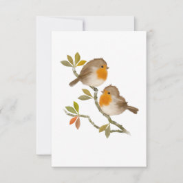 Jeden Anlaß Robin Birds Note Card Dankeskarte