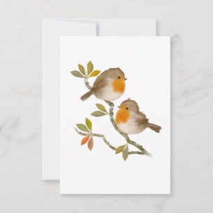 Jeden Anlaß Robin Birds Note Card Dankeskarte