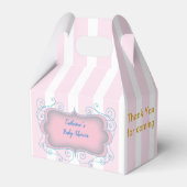 Jeden Anlaß Rosa Streifen Party Geschenkschachtel (Rückseite)
