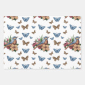 Jeden Anlaß Vögel und Blume Geschenkpapier Set (Vorderseite)