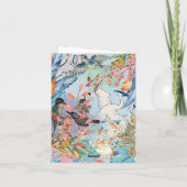 Jeden Anlaß von Blumenvögeln Dankeskarte (Rückseite)