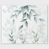 Jeden Anlaß Wrapping Grayed Jade Green Botanic Geschenkpapier (Flach)