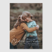 Jeden Augenblick Foto Weihnachten Weihnachten Magnetkarte (Vorderseite)