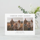 Jeden Augenblick Modernes Foto Weihnachten (Stehend Vorderseite)