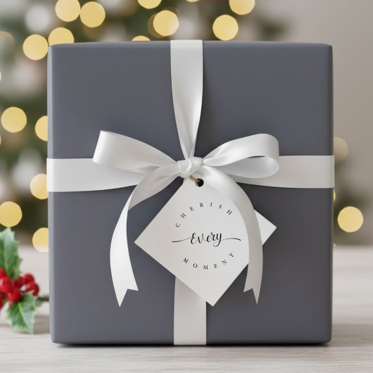 Jeden Augenblick Modernes Weihnachtsfest-Foto Geschenkanhänger