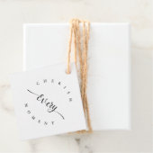 Jeden Augenblick Modernes Weihnachtsfest-Foto Geschenkanhänger (Beispiel)