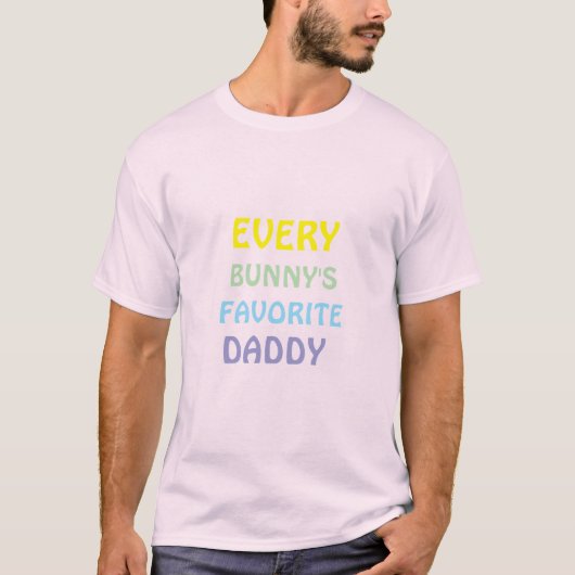 Jeden Bunny Lieblingspapa T-Shirt (Vorderseite)