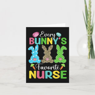 Jeden Bunny's Lieblings-Krankenschwester Fun Oster Karte