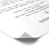 JEDEN eine Nachricht vom Bump-Zeichen Poster (Ecke)