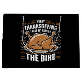 Jeden Erntedank gebe ich meiner Familie den Vogel Große Geschenktüte (Vorderseite)