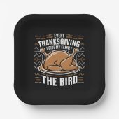 Jeden Erntedank gebe ich meiner Familie den Vogel Pappteller (Vorderseite)