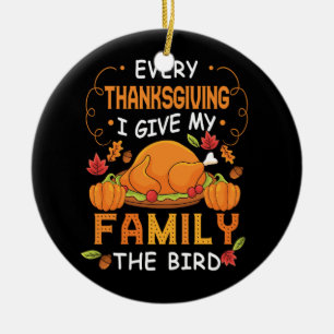 Jeden Erntedank gebe ich meiner Familie die Vogelg Keramik Ornament