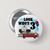 Jeden Heroes 3. Geburtstag Tshirts und Geschenke Button (Vorne & Hinten)